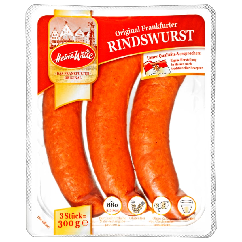Heinz Wille Frankfurter Rindswurst 300g